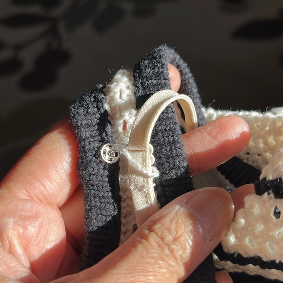 Frame Denim Open Knit Tank Dress Off White Multi Women's Small Coastal Beachy - Picture 4 of 16